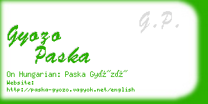 gyozo paska business card